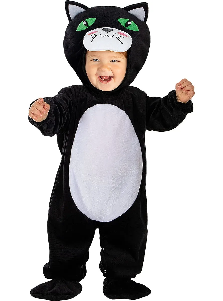 Funidelia Costume da Gatto bebè Nero 12-24 mesi