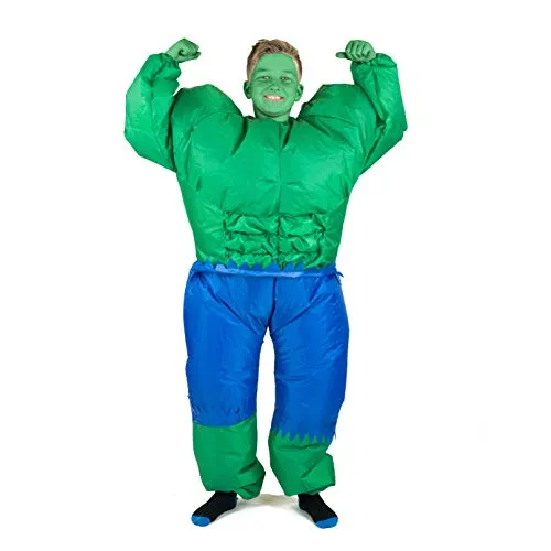 Bodysocks Hulk costume gonfiabile bambini verde