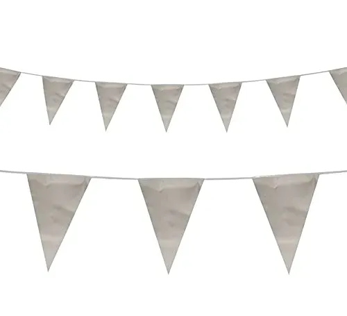Fiestas Guirca ghirlanda bandierine argento 10 m 20x30