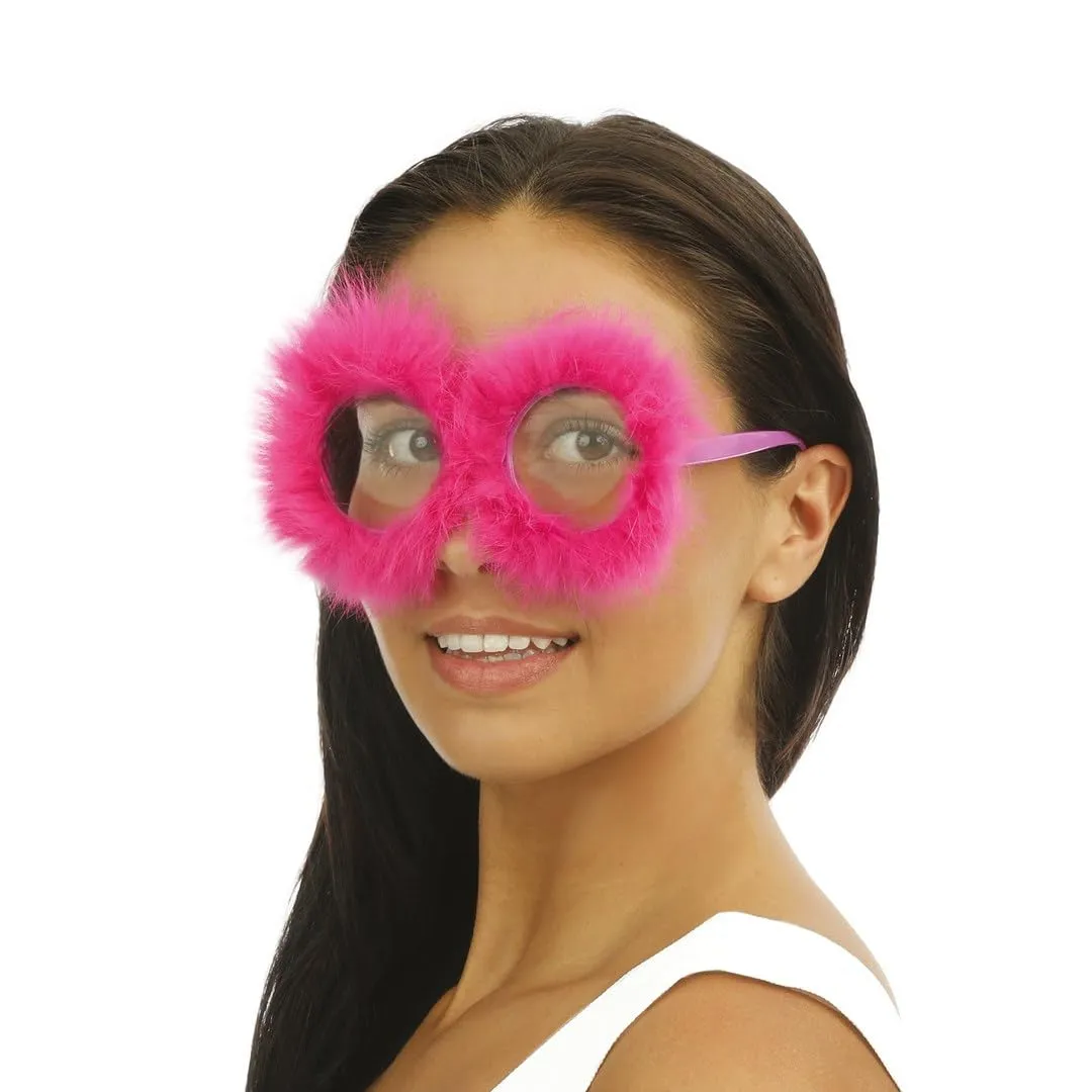 P'tit Clown 23818 occhiali carnevale boa rosa