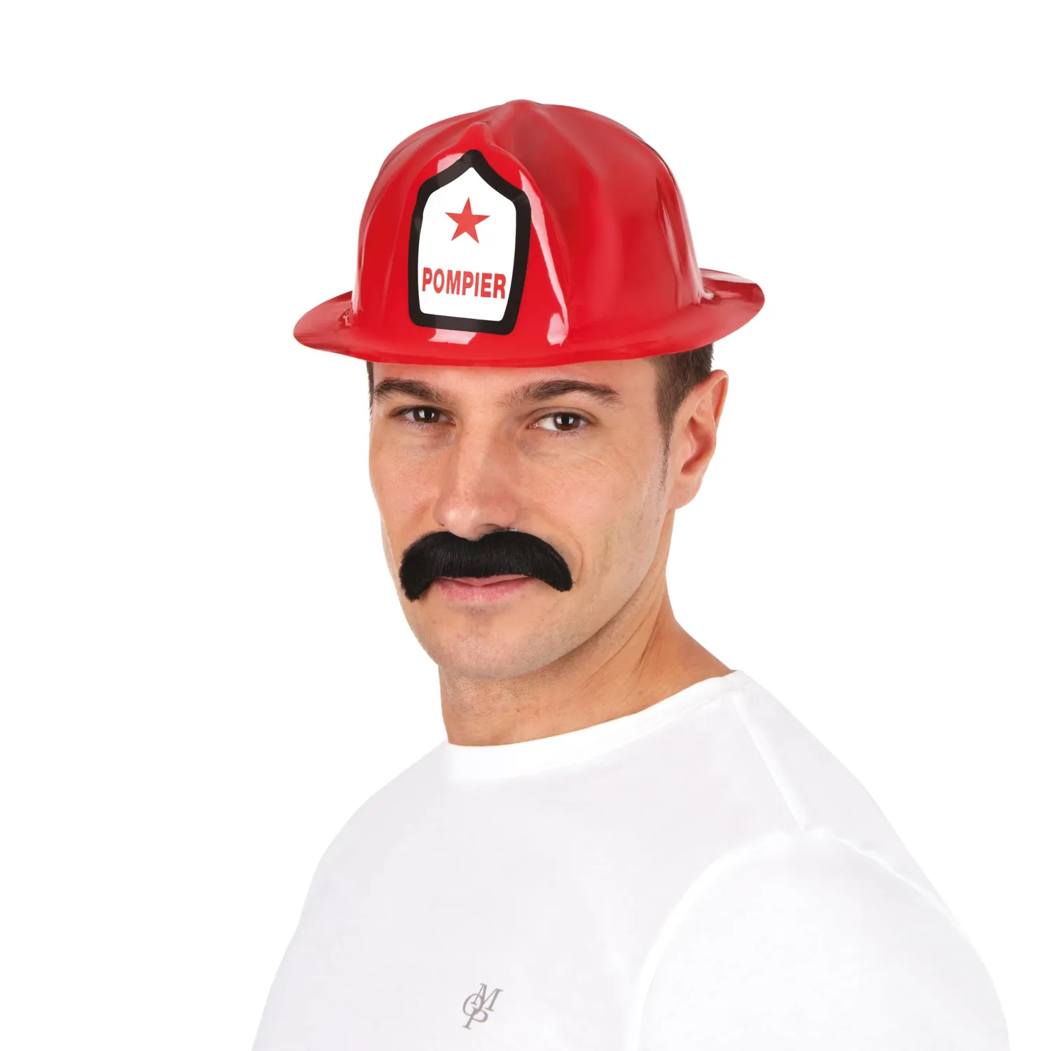 P'tit Clown 60100 casco pompiere rosso adulto