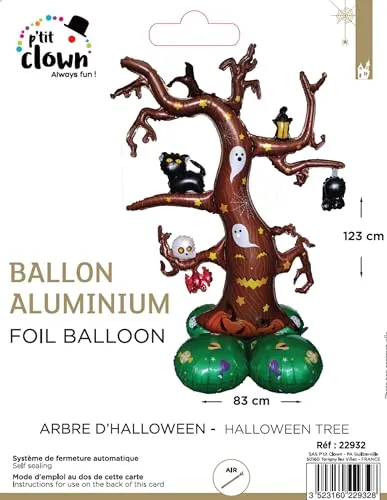 P'tit Clown Re22932 palloncino Halloween albero 123 cm