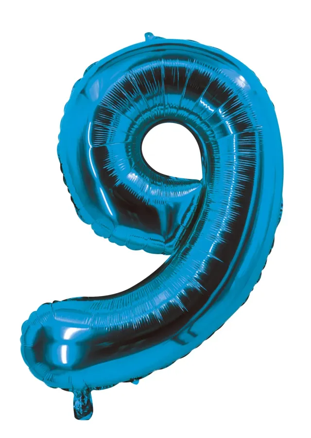 P'tit Clown 9 palloncino numero 85 cm blu elettrico