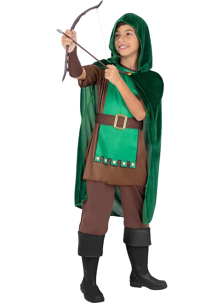Funidelia Arciere Robin costume bambino marrone 3-4 anni