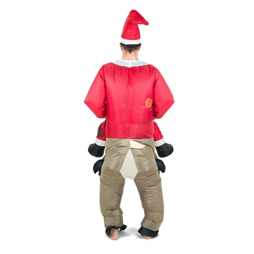 Bodysocks Babbo Natale costume gonfiabile renna unico