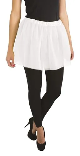 P'tit Clown Tutu in Tulle Bianco Taglia Unica Carnevale