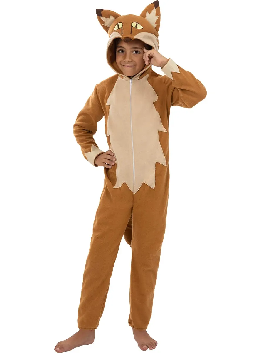 Funidelia costume volpe bambino 7-9 anni marrone animali