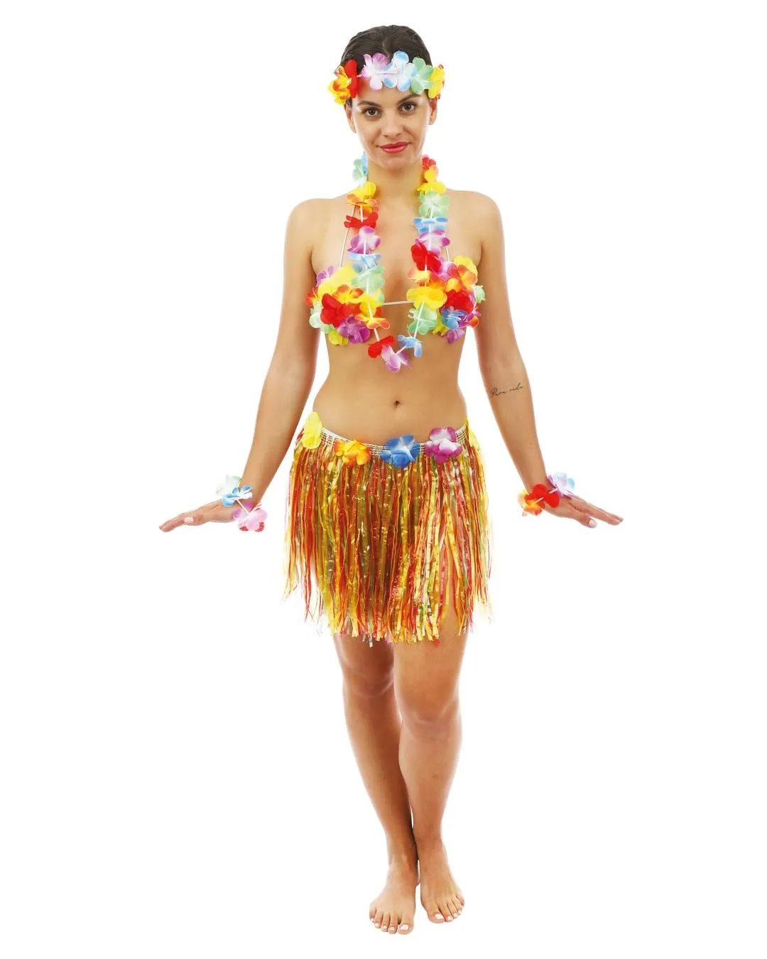 P'tit Clown Hawaiana gonna 80 cm multicolore fiori