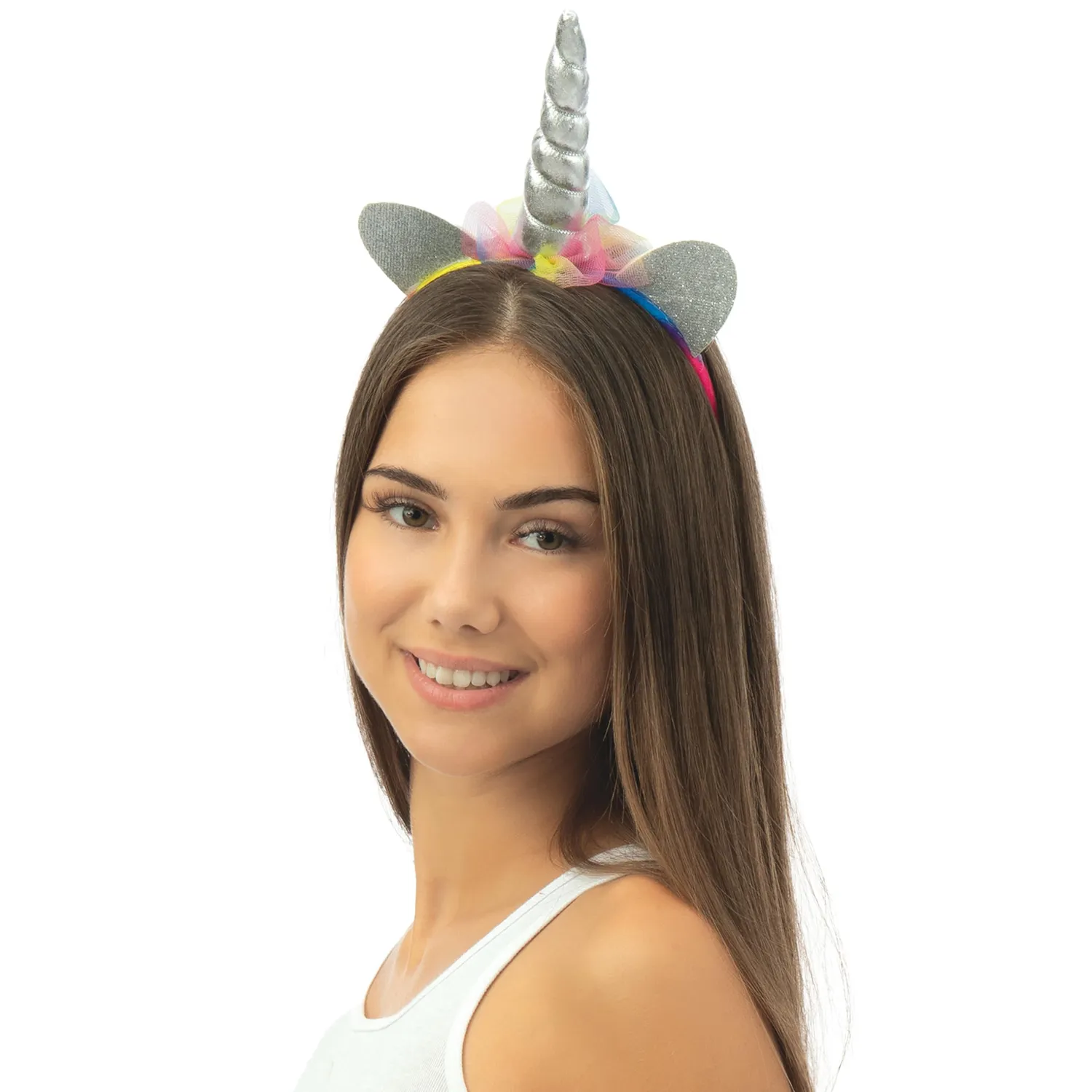 P'tit Clown Cerchietto Unicorno Argento Arcobaleno Accessorio