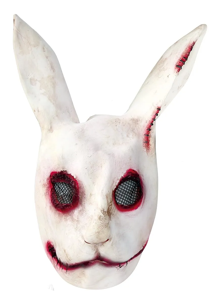 Guirca Coniglio Horror maschera adulti lattice bianca