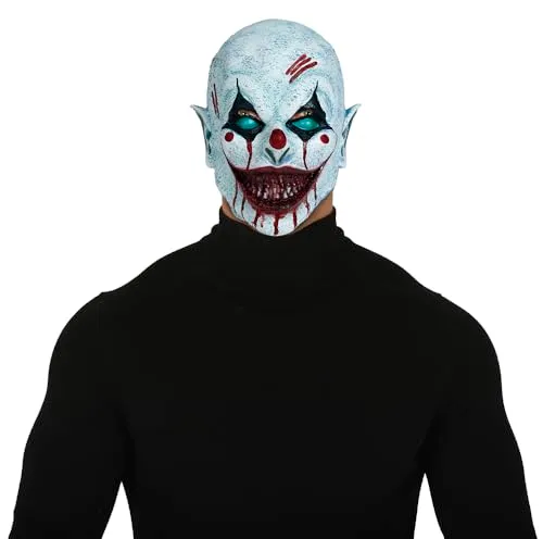 Fiestas Guirca Clown Spaventoso maschera testa intera adulto