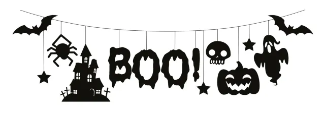 P'tit Clown ghirlanda Halloween feltro 300 cm BOO