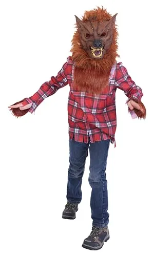 P'tit Clown Lupo Mannaro Costume Bambino 5-6 Anni Rosso