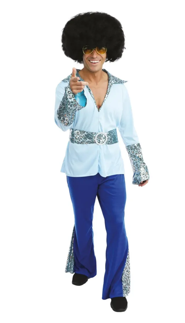 P'tit Clown Costume Discoteca Uomo Anni 70 L-XL