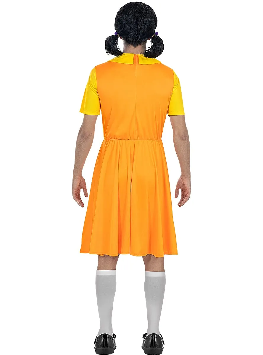 Funidelia Costume Bambola Squid Game donna arancione S-M