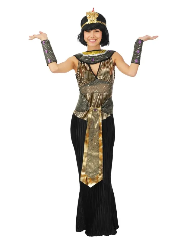 P'tit Clown Egiziana costume donna nero L-XL completo
