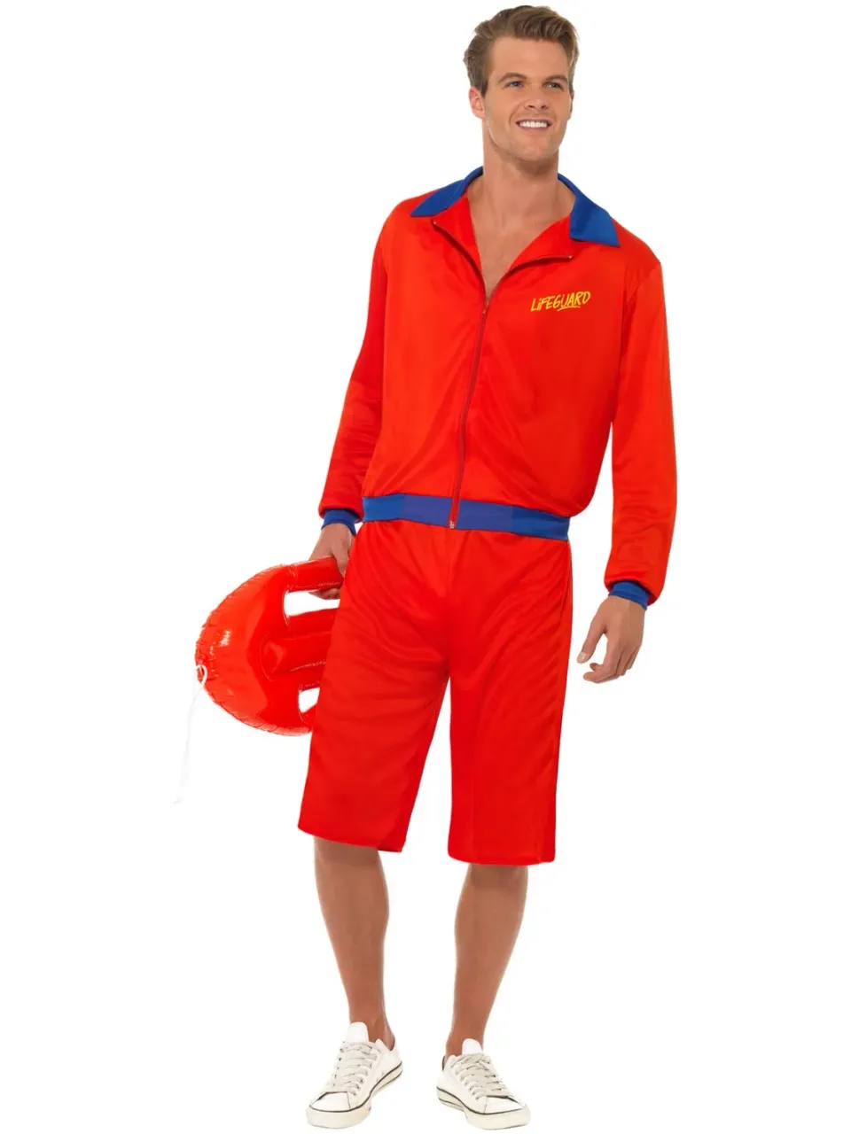 Smiffys Lifeguard costume uomo rosso giacca e shorts