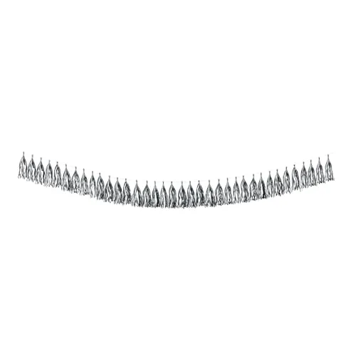 P'tit Clown 22585 ghirlanda pompon argento 3 m