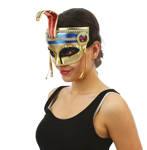 P'tit Clown 23386 mezza maschera faraone oro adulto