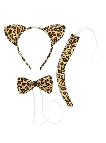 Funidelia Kit Leopardo accessori costume marroni adulto