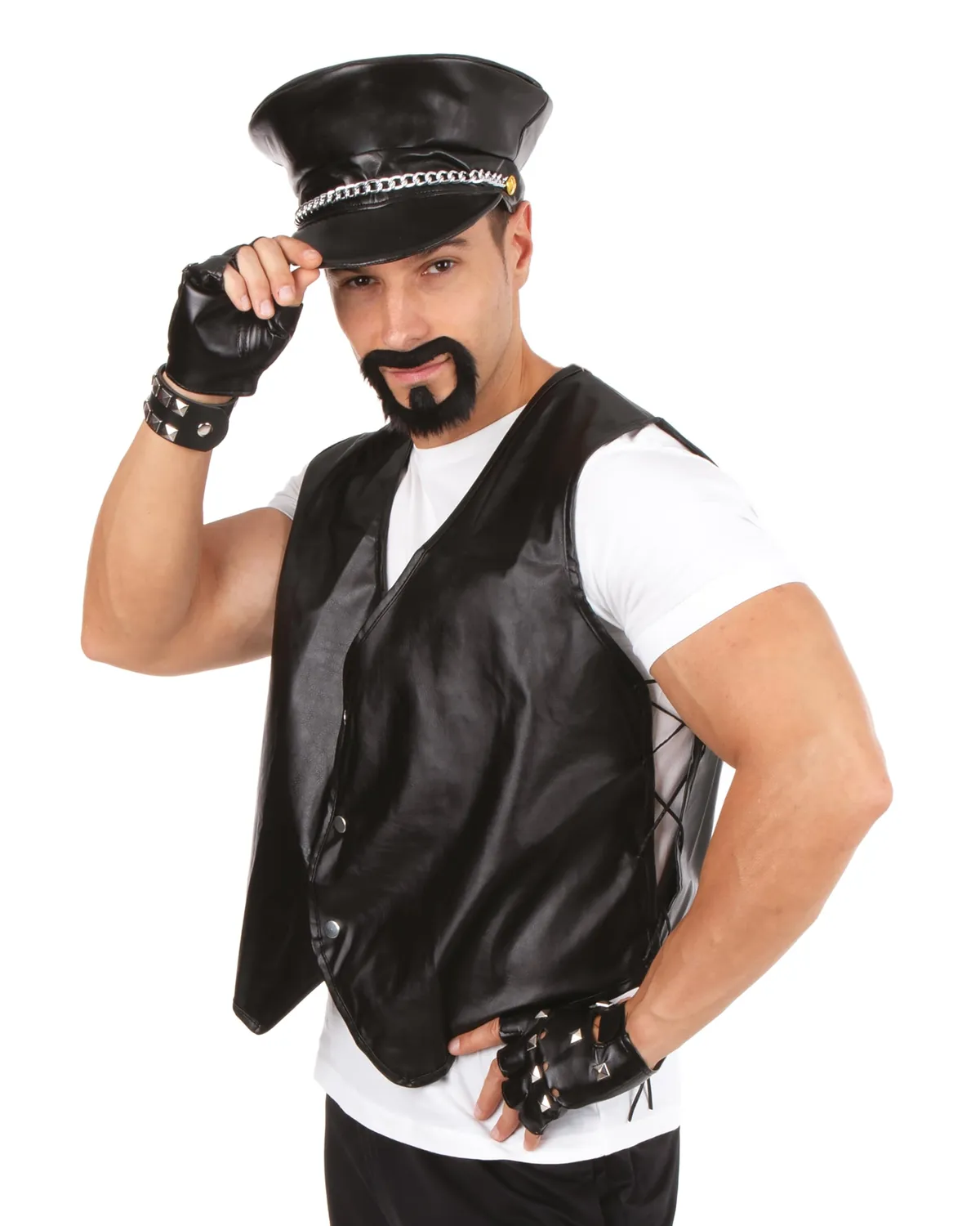 P'tit Clown 50670 gilet similpelle cowboy marrone taglia unica