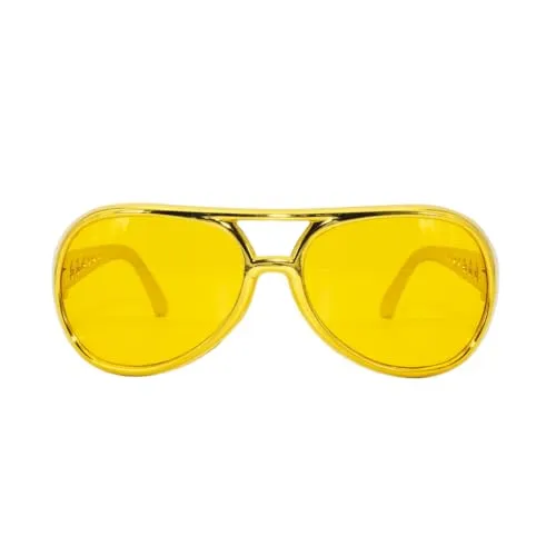 P'tit Clown occhiali Elvis rock oro adulto in plastica