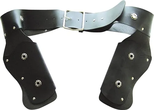 P'tit Clown 16830 Cintura Cowboy Adulto Nera Finta Pelle