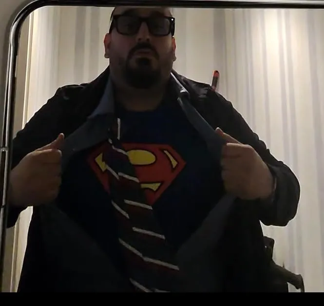 Funidelia Clark Kent Superman costume uomo nero L-XL