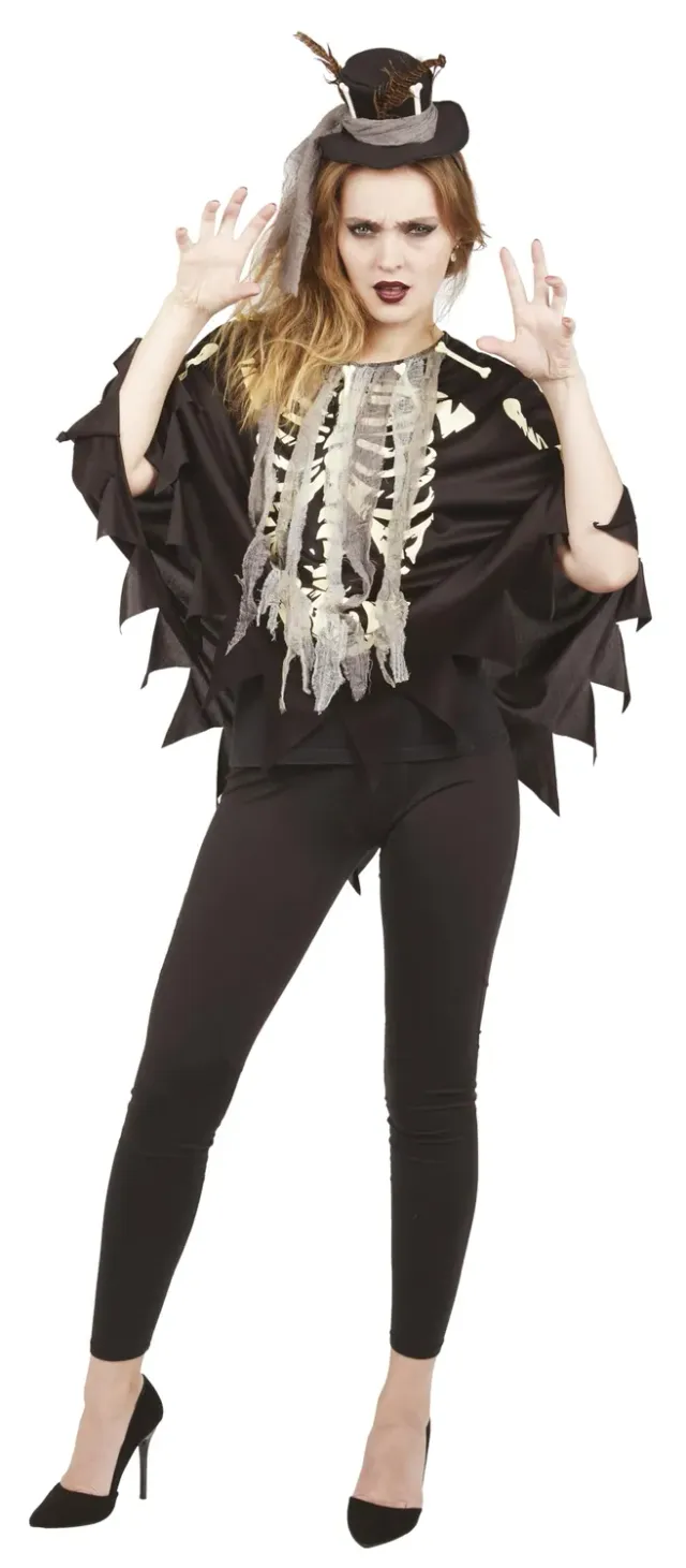 P'tit Clown RE22110 costume scheletro adulto taglia unica