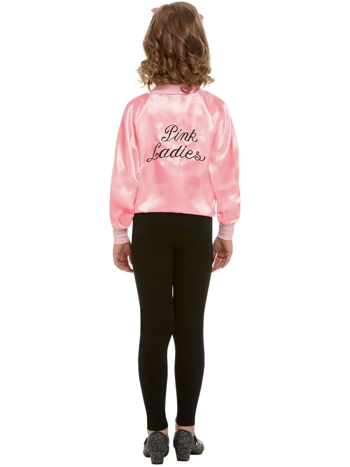 Smiffys Grease Pink Ladies Giacca Bambina Rosa Satinato