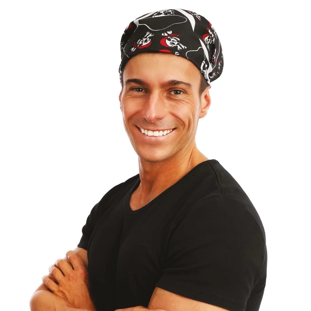 P'tit Clown 19112 Bandana Nera Teschi 50x50 cm Adulto