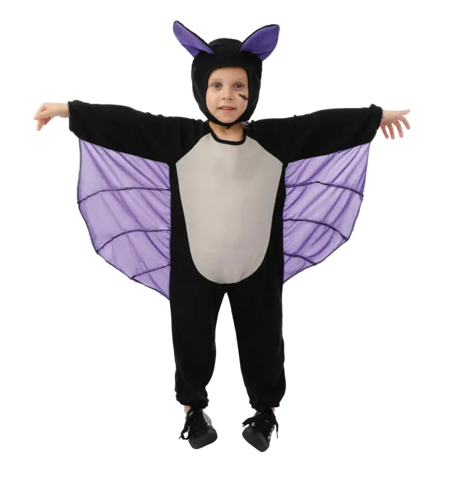 P'tit Clown pipistrello costume bambino 3-4 anni nero
