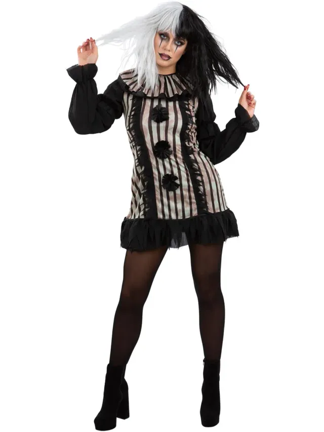 Smiffys Dark Vintage Clown costume donna horror S-L
