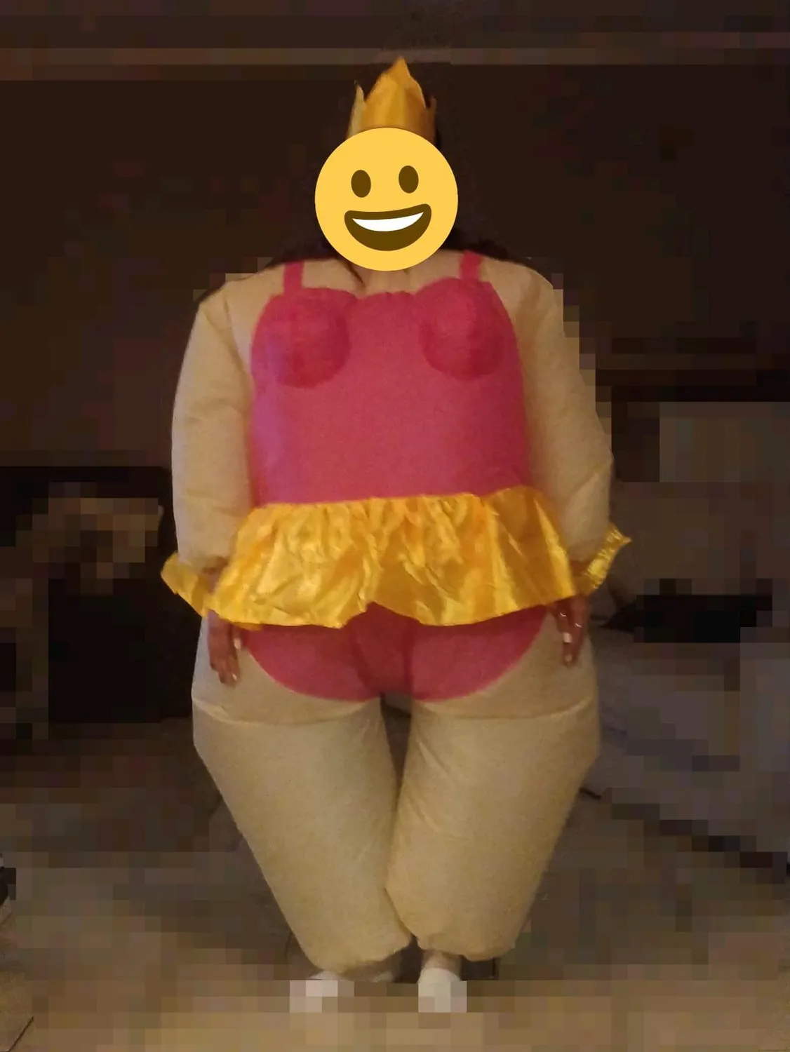 Bodysocks costume gonfiabile ballerina adulto con tiara