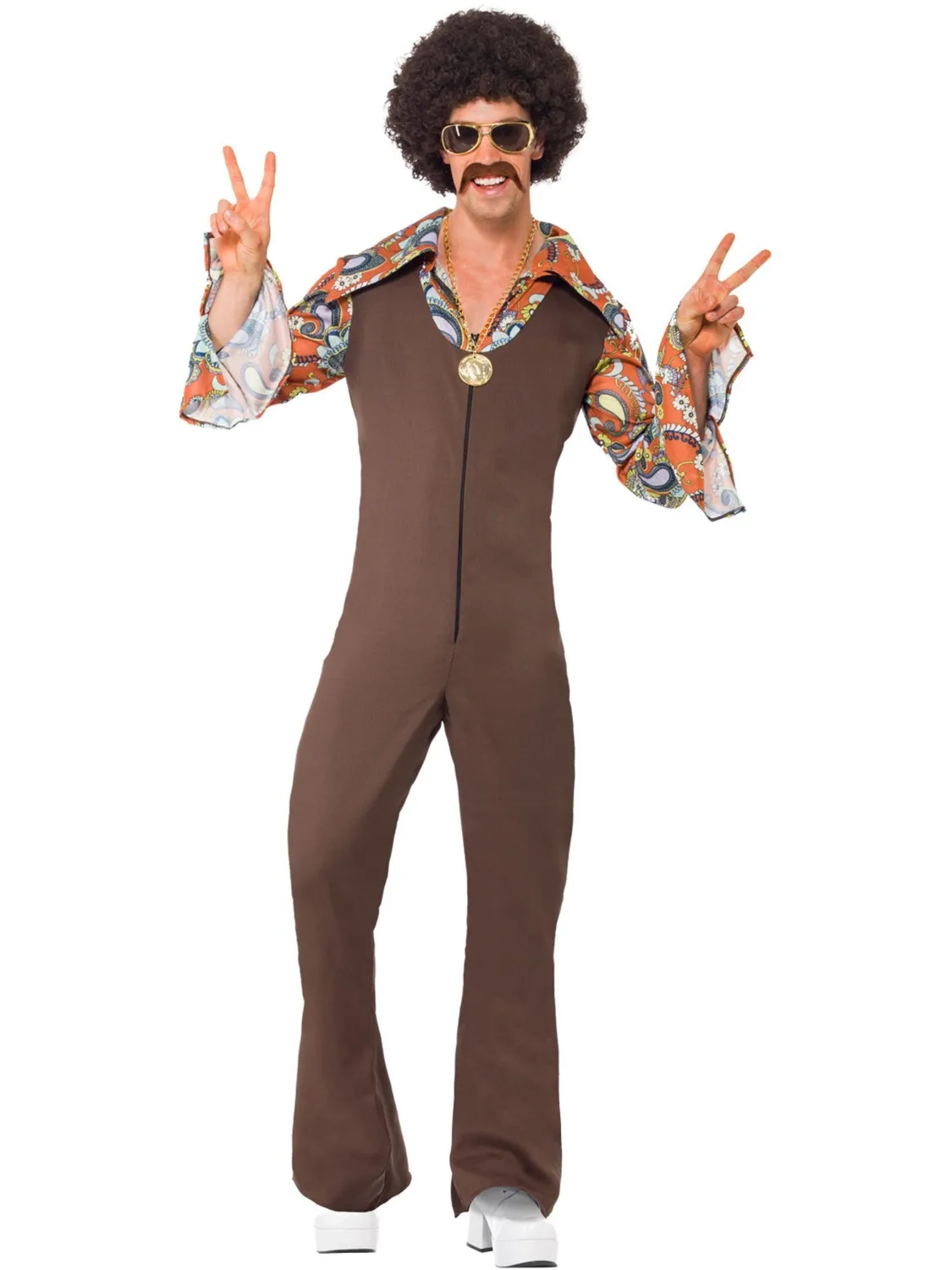 Smiffys Groovy Boogie 43860 tuta anni 70 uomo taglia M