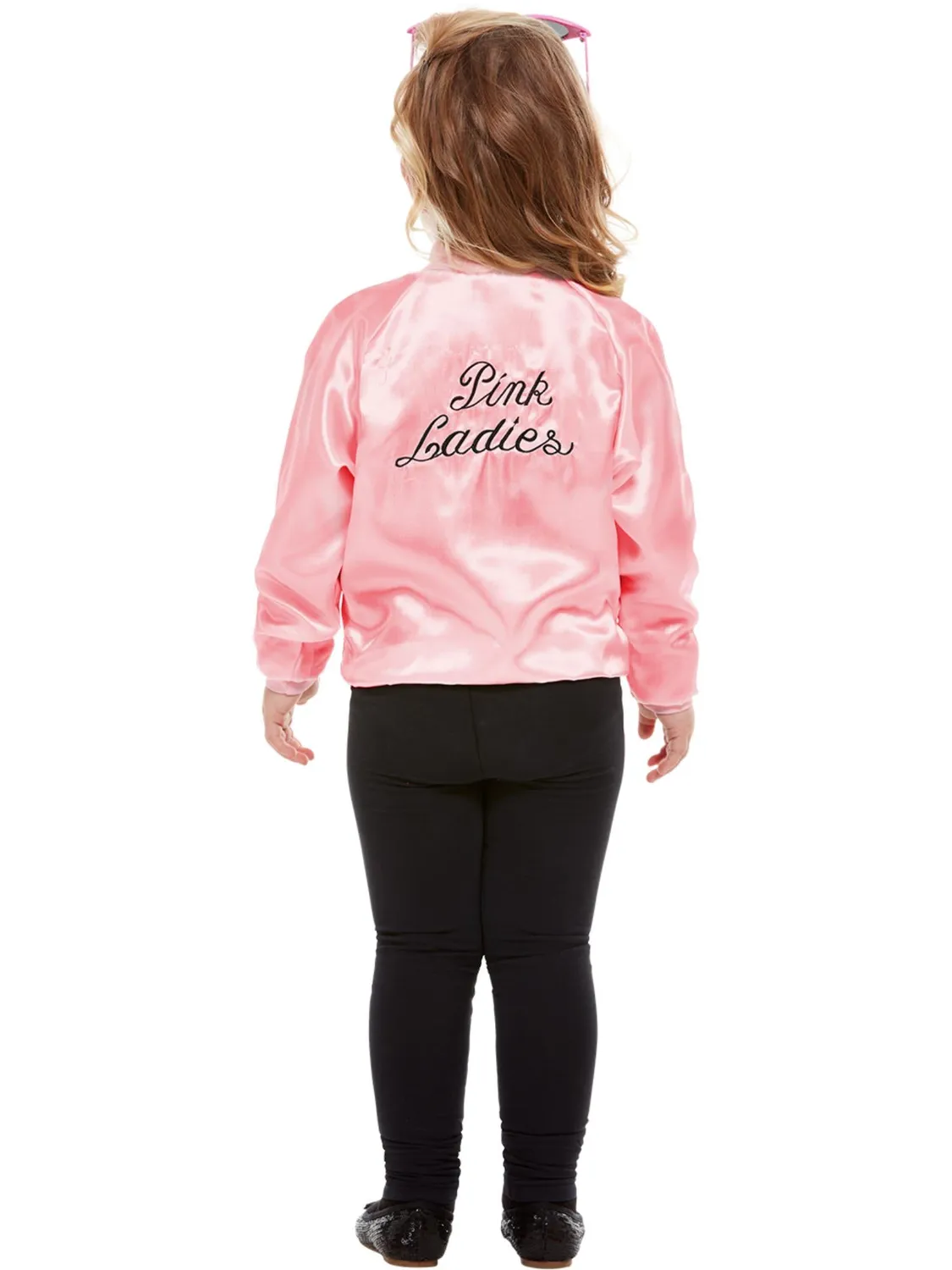 Smiffys Grease Pink Ladies Giacca Bambina Rosa Satinato