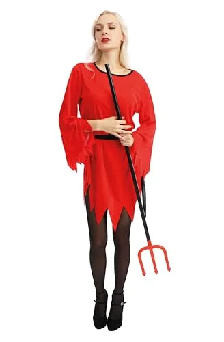 P'tit Clown Diavolo Rosso Costume Adulto S-M Mantello