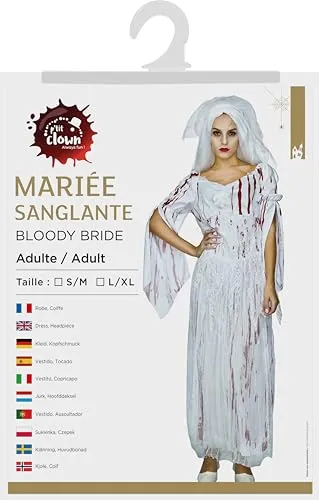 P'tit Clown Re44091 costume sposa insanguinata donna taglia S/M