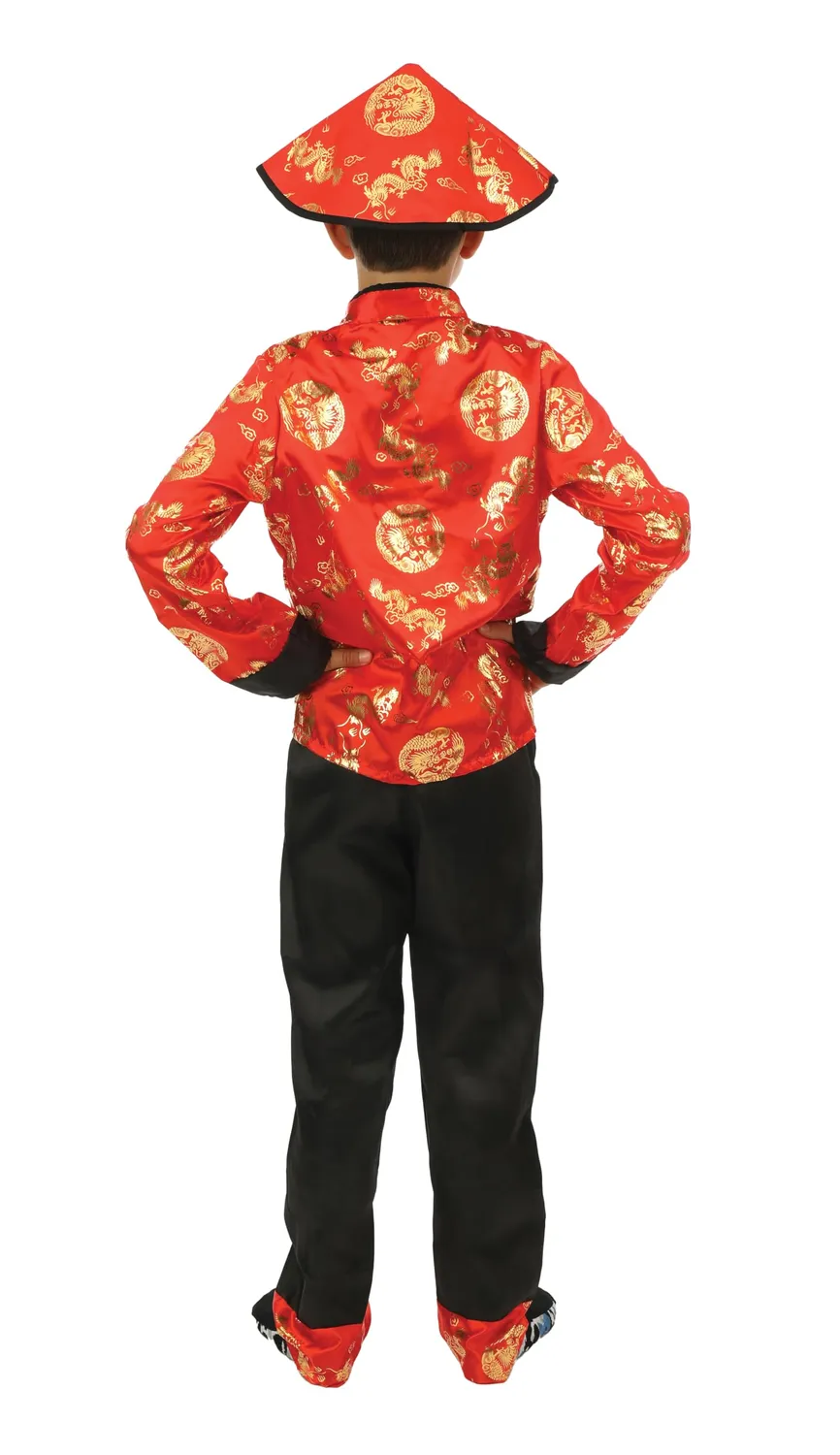 P'tit Clown Capodanno Cinese costume 10-12 anni rosso