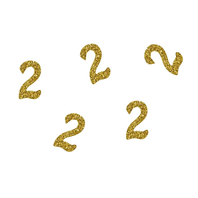 P'tit Clown re21033 coriandoli glitter numero 2 oro 50 pezzi