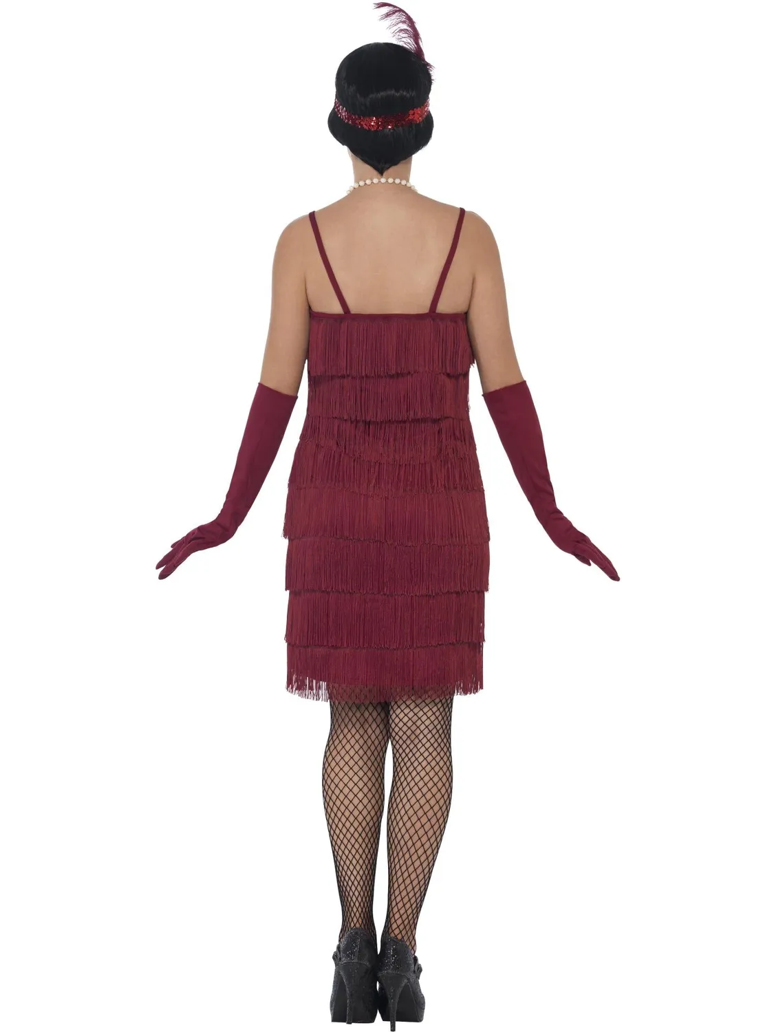 Smiffys Flapper costume donna bordeaux anni 20
