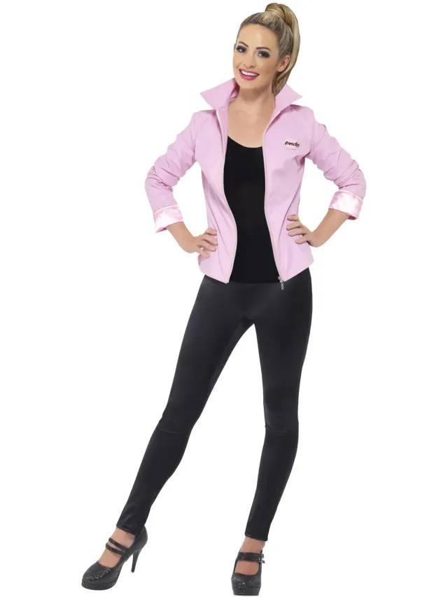 Smiffys Grease Pink Ladies giacca costume rosa M licenza