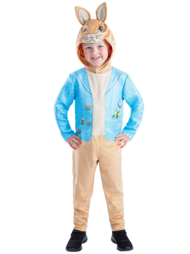 Smiffys Peter Rabbit tutina costume bimbo con cappuccio