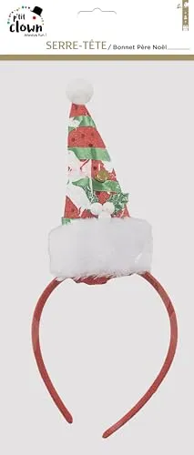 P'tit Clown re16205 Cerchietto Berretto Babbo Natale Adulto