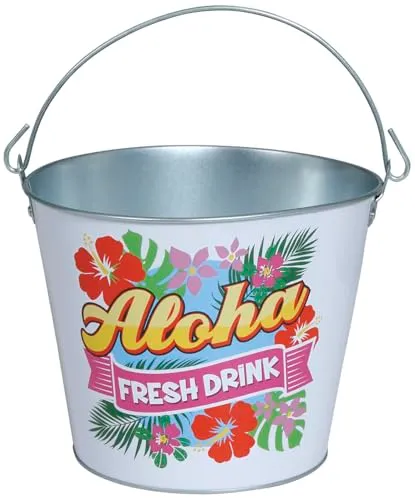 Guirca Aloha Fresh Drink secchiello metallo bianco feste