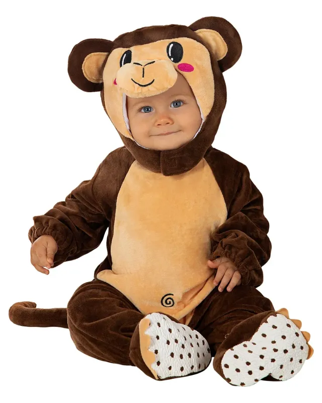 Funidelia Costume Scimmia Neonato Tuta Completo Marrone