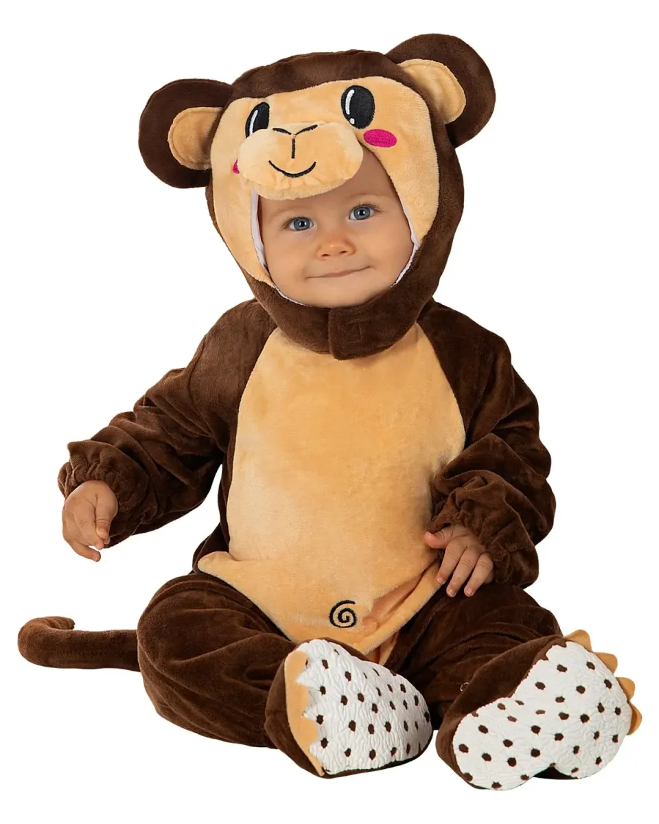 Funidelia Costume Scimmia Neonato Tuta Completo Marrone