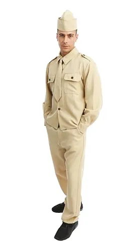 P'tit Clown costume soldato americano uomo L/XL completo