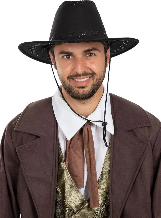 Funidelia Western Cowboy cappello adulto nero