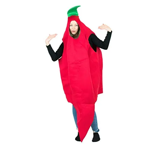Bodysocks costume peperoncino adulto taglia unica rosso